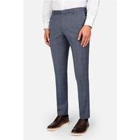 Ted Baker Skinny Fit Light Blue & Tan Check Men's Suit Trousers
