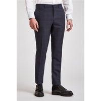 Ted Baker Slim Fit Navy High Twist Check Men's Trousers