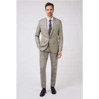 Limehaus Slim Fit Grey Caramel Check Men's Suit Jacket