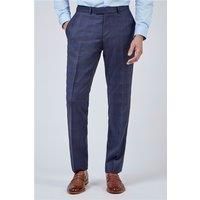 Racing Green Tailored Fit Navy & Caramel Check Men's Trousers