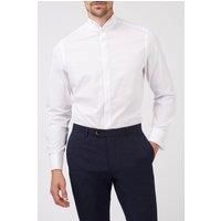 Racing Green Double Cuff White Dresswear Poplin Shirt