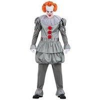 Smiffys 81021 Chapter Two, Pennywise Costume, Men, Grey & Red, L-Size 42"-44"