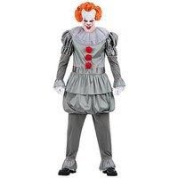 Smiffys 81021 Chapter Two, Pennywise Costume, Men, Grey & Red, XL-Size 46"-48"