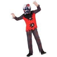 Smiffys Kids 2 Headed Chuckles The Clown Costume Creepy Double Head Fancy Dress Scary Circus Clown Halloween Outfit with Shirt Trousers and Mask for Boys