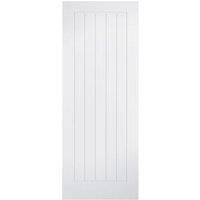 Wickes Geneva Cottage White Primed Solid Core Door - 1981 x 457mm