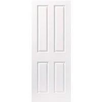 Wickes Stirling White Grained Moulded Fully Finished 4 Panel Internal Door  1981mm x 686mm