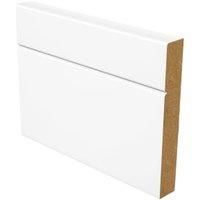 VGroove White MDF Skirting  18mm x 144mm x 4.2m