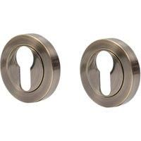 Euro Escutcheon Antique Brass - 51mm