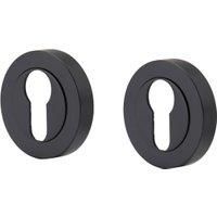 Euro Escutcheon Black - 51mm