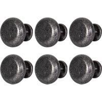 Circle Cabinet Knob Antique Steel 30mm - Pack of 6