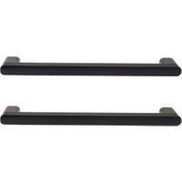 Flat Cabinet Handle Pearl Black 140mm - Pack of 2