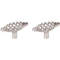 Birdcage Cabinet Knob Satin Nickel 76mm - Pack of 2