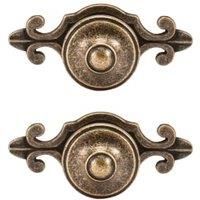 Cabinet Knob Antique Brass 74mm - Pack of 2
