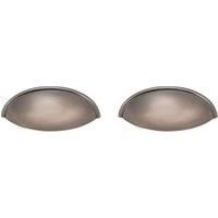 Cup Cabinet Handle Black Nickel 80mm - Pack of 2