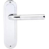 Madrid Polished Chrome & Satin Nickel Latch Door Handle - 1 Pair