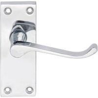 Victorian Scroll Chrome Latch Door Handle - 3 Pairs