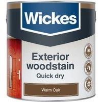 Wickes Exterior Quick Dry Woodstain - Warm Oak - 2.5L