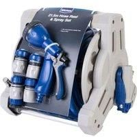 Wickes 21.5m Hose Reel & Spray Gun Set