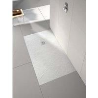 Nexa By Merlyn 30mm Rectangular Slate White Shower Tray - 1000 x 800mm