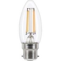 Wickes Non-Dimmable Filament B22 Candle 3.4W Warm White Light Bulb