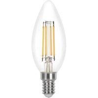Wickes Non-Dimmable Filament E14 Candle 3.4W Warm White Light Bulb