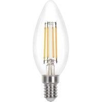 Wickes Non-Dimmable Filament E14 Candle 3.4W Warm White Light Bulb - Pack of 4