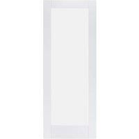 LPD Internal 1 Lite Pattern 10 Frosted Glazed Primed White Solid Core Door - 610 x 1981mm