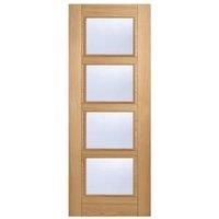 LPD Internal Vancouver 4 Lite Pre-Finished Oak Solid Core Door - 610 x 1981mm