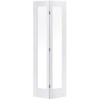 LPD Internal 2 Lite Bi-Fold Pattern 10 Primed White Solid Core Door - 686 x 1981mm