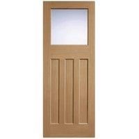 LPD Internal 1 Lite DX 30s Unfinished Oak Solid Core Door - 813 x 2032mm