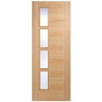 LPD Internal Vancouver 4 Lite Offset Pre-Finished Oak Solid Core Door - 686 x 1981mm