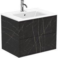 Wickes Tallinn Black Marble Push To Open Vanity Unit & Basin  650 x 550mm