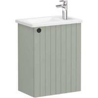 VitrA Root Retro Green Wall Hung Cloakroom Vanity Unit & Basin - 575 x 450mm