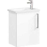 Vitra Root Gloss White Wall Hung Cloakroom Vanity Unit & Basin - 575 x 450mm