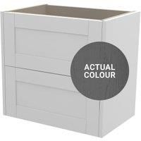 Duarti By Calypso Highwood 600mm Slimline 2 Drawer Wall Hung Vanity Unit - Panther Grey