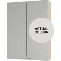 Duarti By Calypso Beaufort 500mm Slimline Mirrored 2 Door Wall Hung Unit - Grey Varnish