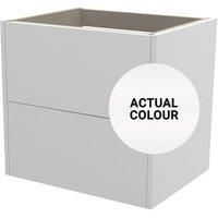 Duarti By Calypso Cascade 600mm Full Depth 2 Drawer Wall Hung Vanity Unit - Matt White