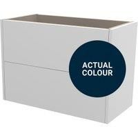 Duarti By Calypso Cascade 800mm Slimline 2 Drawer Wall Hung Vanity Unit - Midnight Blue