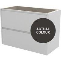 Duarti By Calypso Beaufort 800mm Slimline 2 Drawer Wall Hung Vanity Unit - Ember Grey