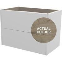 Duarti By Calypso Cascade 800mm Full Depth 2 Drawer Wall Hung Vanity Unit - Grey Bark