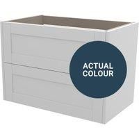 Duarti By Calypso Highwood 800mm Full Depth 2 Drawer Wall Hung Vanity Unit - Twilight Blue