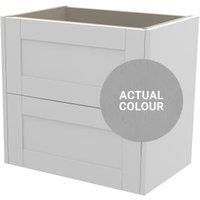 Duarti By Calypso Highwood 600mm Slimline 2 Drawer Wall Hung Vanity Unit - Fossil Grey