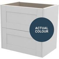 Duarti By Calypso Highwood 600mm Slimline 2 Drawer Wall Hung Vanity Unit - Twilight Blue