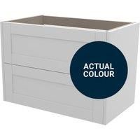 Duarti By Calypso Highwood 800mm Full Depth 2 Drawer Wall Hung Vanity Unit - Midnight Blue