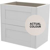 Duarti By Calypso Highwood 600mm Slimline 2 Drawer Wall Hung Vanity Unit - Taupe
