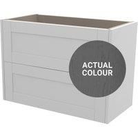 Duarti By Calypso Highwood 800mm Slimline 2 Drawer Wall Hung Vanity Unit - Panther Grey