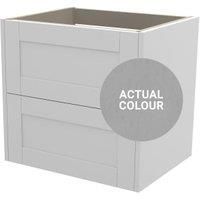 Duarti By Calypso Highwood 600mm Full Depth 2 Drawer Wall Hung Vanity Unit - Fossil Grey