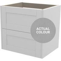 Duarti By Calypso Highwood 600mm Full Depth 2 Drawer Wall Hung Vanity Unit - Fossil Grey