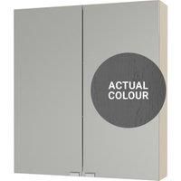 Duarti By Calypso Highwood 600mm Slimline Mirrored 2 Door Wall Hung Unit - Panther Grey