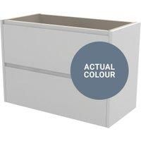 Duarti By Calypso Beaufort 800mm Slimline 2 Drawer Wall Hung Vanity Unit - Bermuda Blue